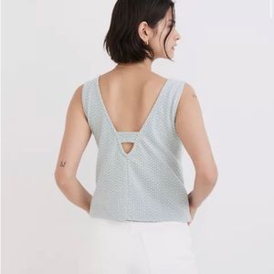 Madewell Jacquard Peekaboo Back Crop Tank